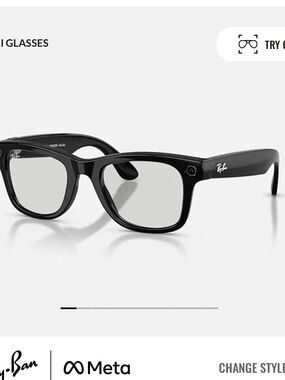 Meta Ray-Ban Black Wayfarer Sunglasses